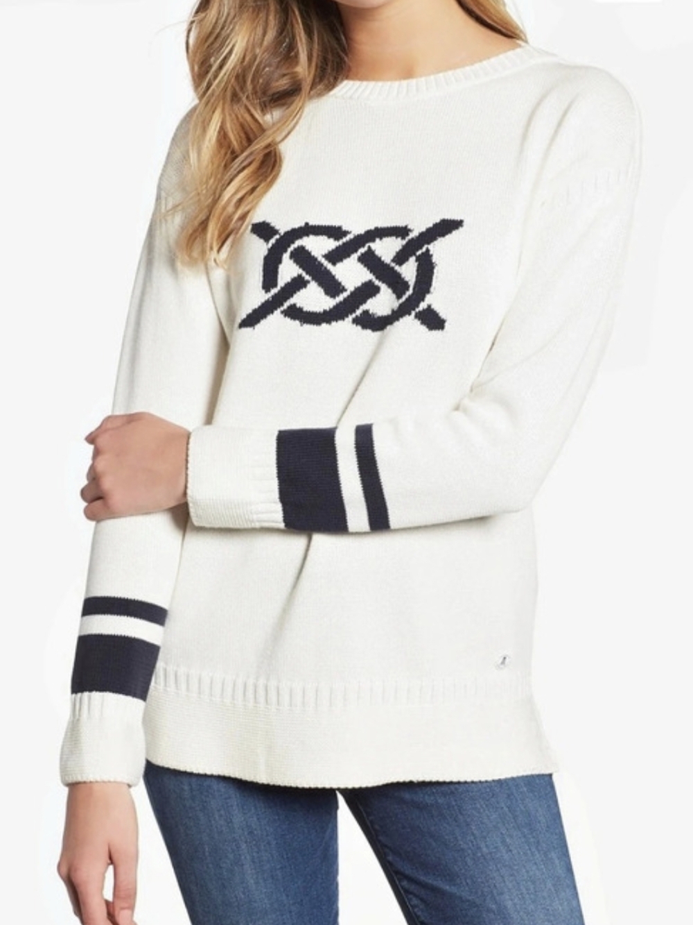 Barbour Crew Neck Sweater in Cream S